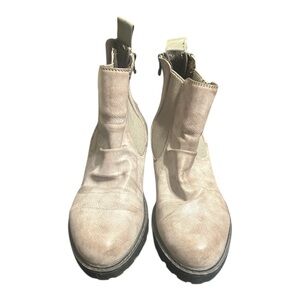 Women's Cream Ankle Boots